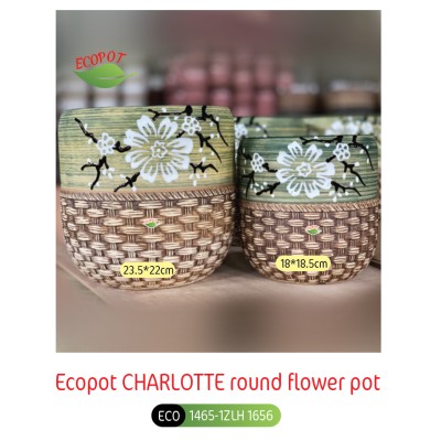 Ecopot CHARLOTTE round flower pot